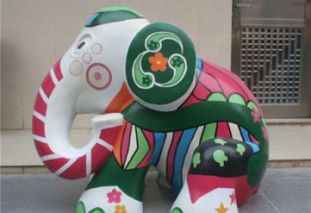 景觀大象雕塑供應，花園小品，酒店彩繪大象雕塑展品