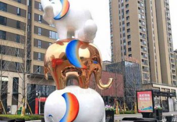大象雕塑定價，街頭雕塑，烤漆卡通大象雕塑定價