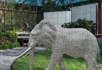 公園大象雕塑供求，景觀雕塑，鏤空藝術大象雕塑優(yōu)選