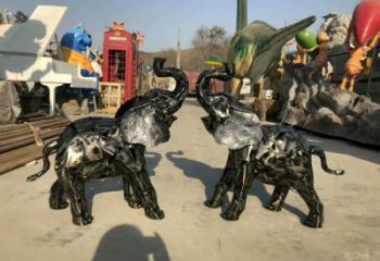 房地產(chǎn)大象雕塑精品，標(biāo)識雕塑，鐵藝大象雕塑供給