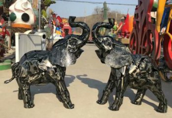 景區(qū)大象雕塑觀賞型，公園小品，鐵藝大象雕塑生產(chǎn)商