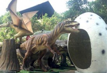 大型恐龍雕塑制作，花園小品，玻璃鋼恐龍雕塑提供