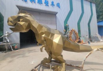 景觀恐龍雕塑優(yōu)選，陸地擺件，藝術幾何恐龍雕塑供應