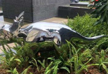 藝術恐龍雕塑觀賞型，街景小品，鏡面恐龍雕塑主題常用