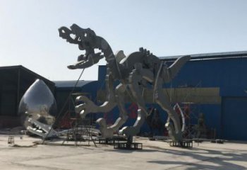 地產(chǎn)恐龍雕塑提供，露天雕塑，恐龍骨架雕塑生產(chǎn)
