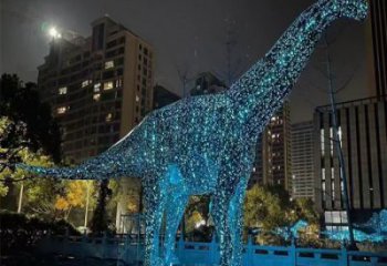 鏤空恐龍雕塑供需，標識雕塑，燈光恐龍雕塑制造商