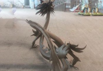 幾何恐龍雕塑供應，城區(qū)小品，鐵藝恐龍雕塑制造商