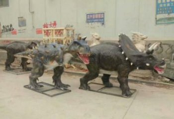 恐龍雕塑定制，小區(qū)雕塑，發(fā)聲恐龍雕塑提供