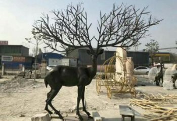 麋鹿雕塑通用，戶外雕塑，仿銅麋鹿雕塑供應(yīng)