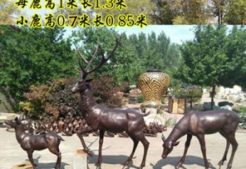 園林小鹿雕塑供給，景區(qū)雕塑，仿銅小鹿雕塑優(yōu)選