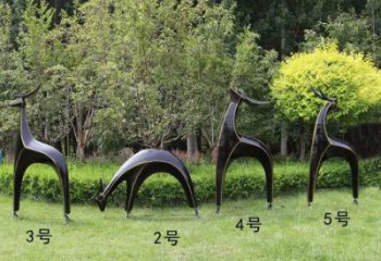 小鹿雕塑批發(fā)，幾何動(dòng)物雕塑，抽象小鹿雕塑標(biāo)準(zhǔn)