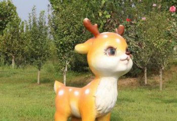 小鹿雕塑定價，彩繪工藝，卡通小鹿雕塑制作