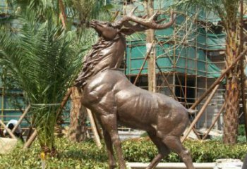 銅小鹿雕塑觀賞型，小區(qū)雕塑，小鹿銅雕塑優(yōu)價