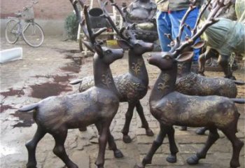 銅小鹿雕塑展品，花園小品，小鹿銅雕塑優(yōu)選