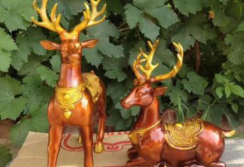 戶(hù)外馴鹿雕塑，公園廣場(chǎng)雕塑，仿真工藝制造