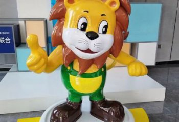 動漫獅子雕塑，卡通吉祥物雕塑小品