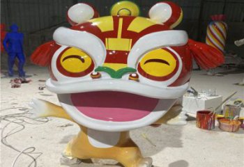 兒童樂園獅子雕塑，動漫景觀雕塑，卡通玻璃鋼景觀雕塑