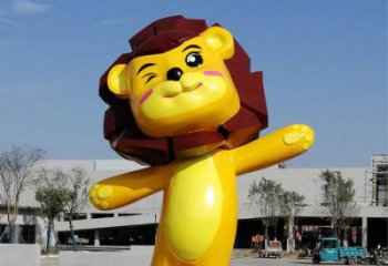 廣場獅子雕塑，卡通動物景觀小品，商場美陳擺件