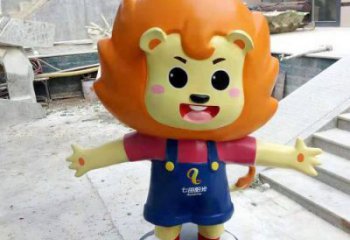 游樂場(chǎng)卡通獅子雕塑廠家，動(dòng)物美陳景觀雕塑