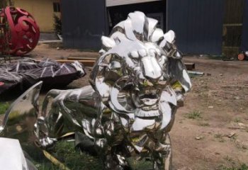 亮面獅子雕塑標(biāo)準(zhǔn)，廣場雕塑，不銹鋼獅子雕塑供給