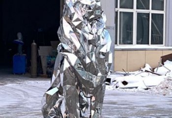 獅子雕塑供需，圓雕系列，不銹鋼獅子雕塑制造商
