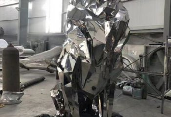 制造獅子雕塑，動物擺件，鏡面不銹鋼獅子雕塑精選