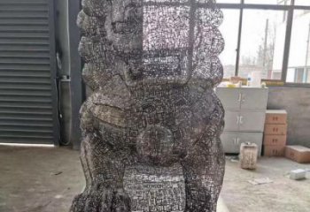鏤空獅子雕塑預(yù)定，城區(qū)小品，不銹鋼獅子雕塑制造商