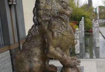 獅子鏤空雕塑優(yōu)選，城市裝飾，景觀不銹鋼獅子雕塑供給