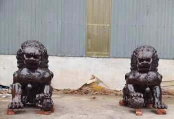 黃銅獅子雕塑制造商，城市雕塑，大型蹲獅雕塑制作
