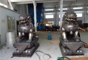景觀獅子雕塑標(biāo)準(zhǔn)，鑄銅制作，景觀蹲獅雕塑優(yōu)價(jià)