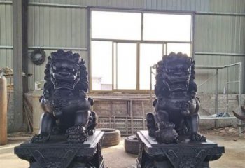 獅子雕塑擺件，動(dòng)物擺件，景觀蹲獅雕塑選定