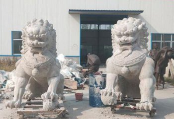 獅子雕塑供給，中式工藝，蹲獅雕塑精品磨具
