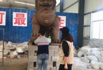 制造獅子雕塑專供，地標(biāo)擺件，蹲獅雕塑磨具