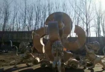 獅子雕塑選用，廣場雕塑，走獅雕塑制作