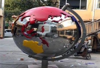 地球雕塑生產，城區(qū)小品，不銹鋼地球雕塑標準廠家