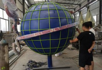 地球雕塑制造商，標(biāo)識(shí)雕塑，不銹鋼地球雕塑廠家