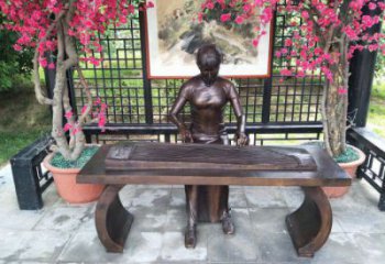 安義彈古箏雕塑廠(chǎng)家，景觀(guān)概念，民俗人物雕塑通用