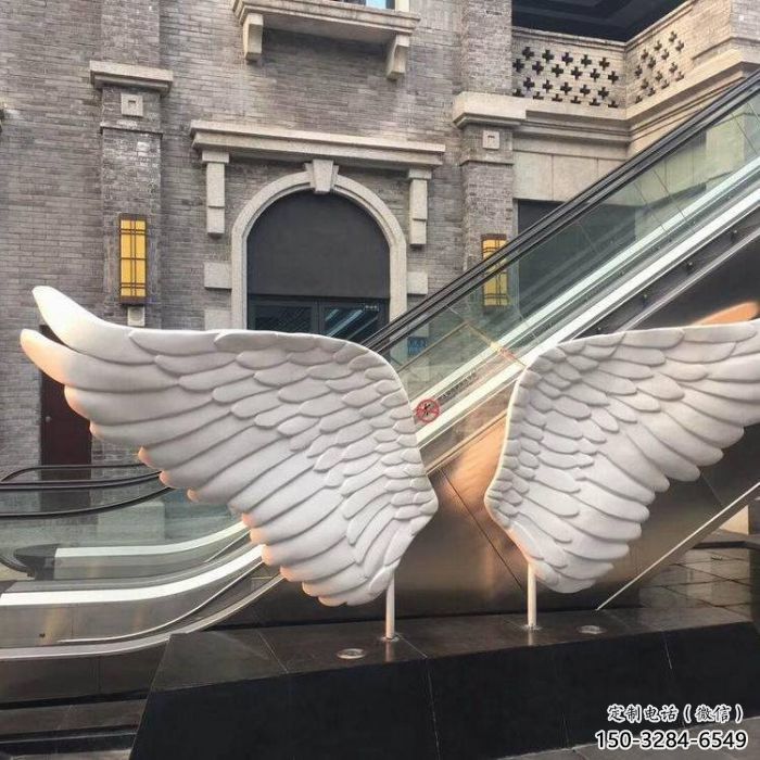 未央景觀鳥翅雕塑制造，歐式風(fēng)格，不銹鋼鳥翅雕塑定價