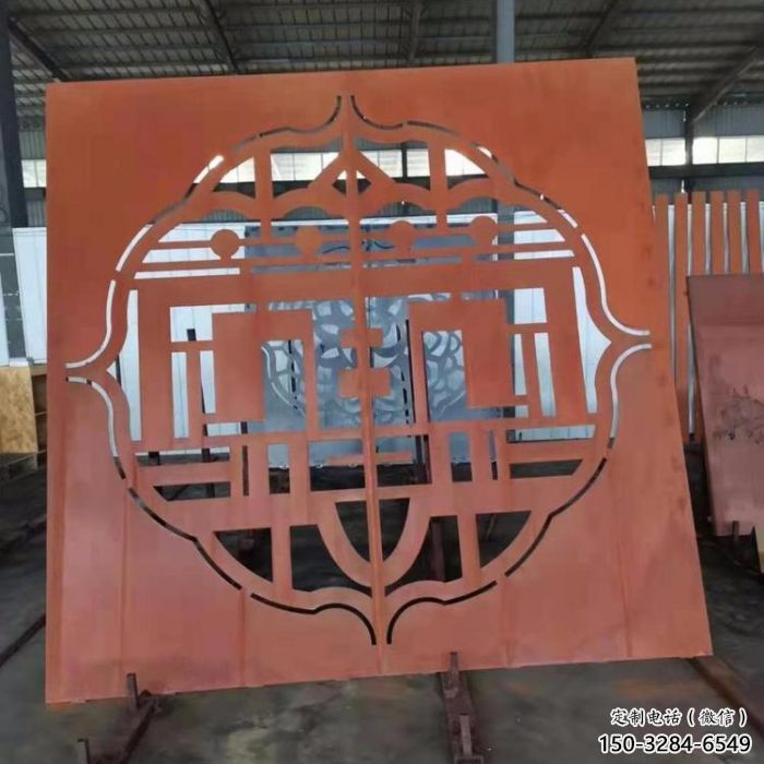 咸陽鏤空景墻雕塑，耐候鋼鏤空工藝設(shè)計(jì)