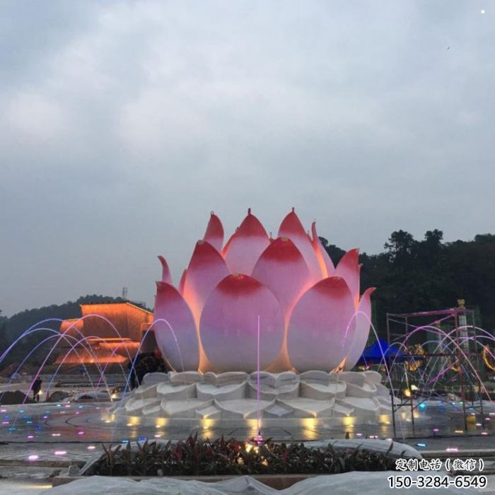 寶雞蓮花雕塑廠家，景區(qū)雕塑，水景蓮花噴泉雕塑精選