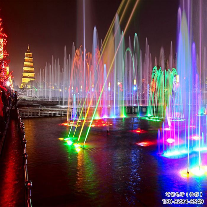 漢中選定噴泉雕塑，燈光數(shù)控效果，水景藝術(shù)雕塑