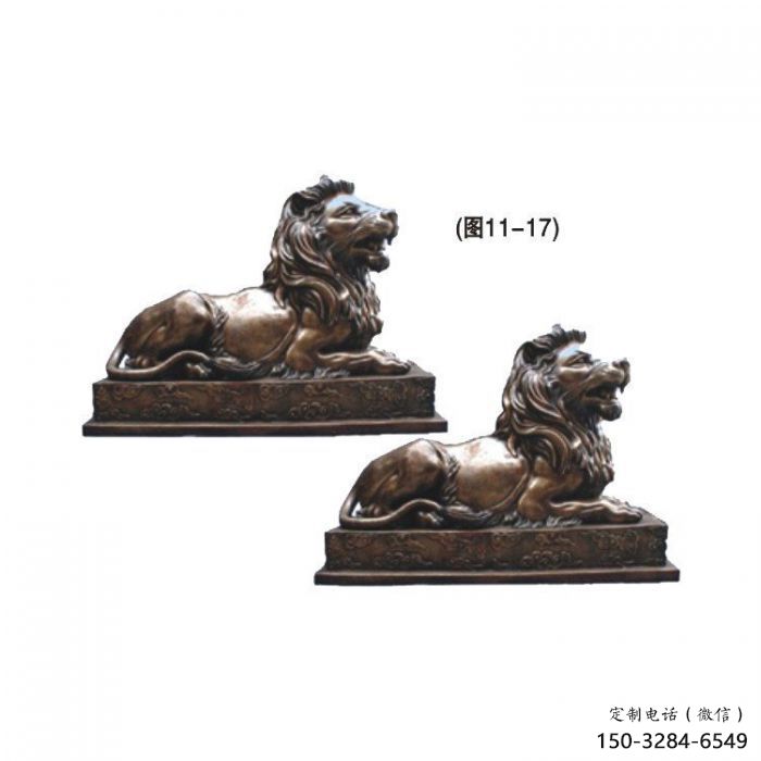 資陽公園獅子雕塑供求，景觀雕塑，鑄銅趴獅雕塑優(yōu)選