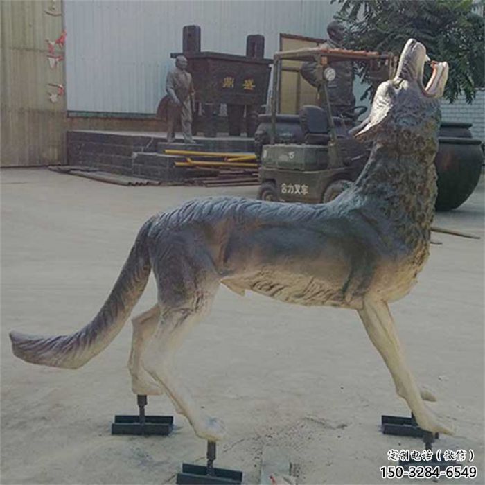 昌都銅狼雕塑廠家，銅雕動物狼，仿真工藝制作