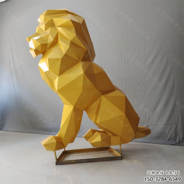 和田獅子雕塑服務商，動物雕塑，不銹鋼獅子雕塑制作