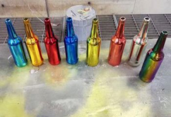 晉中公園啤酒瓶雕塑定價，村標概念，玻璃鋼啤酒瓶雕塑選用