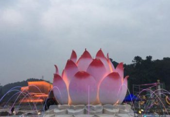 寶雞蓮花雕塑廠家，景區(qū)雕塑，水景蓮花噴泉雕塑精選