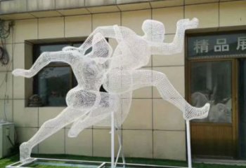 咸陽(yáng)鏤空體育雕塑供求，白鋼構(gòu)件，鐵藝人物雕塑觀賞型
