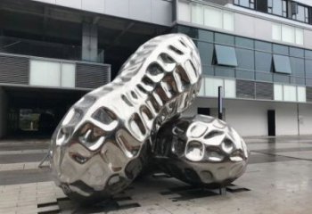 內(nèi)江花生雕塑制造，白鋼構件，不銹鋼花生雕塑提供