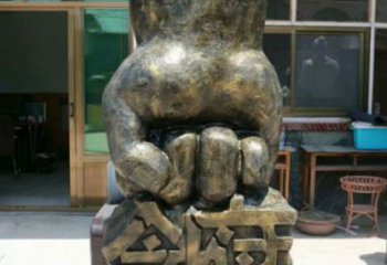 吐魯番握拳雕塑訂做，歐式風格，玻璃鋼握拳雕塑廠家選定