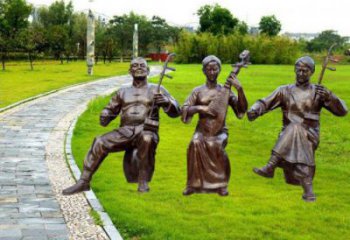 博爾塔拉拉二胡雕塑點(diǎn)擊，景觀雕塑，別墅民俗人物雕塑供求